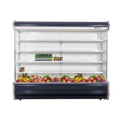 China Commercial Remote Single-temperature Display Energy Drinks Refrigerator Multi-deck Juice Fridge Freezer Fruit Fridge for sale