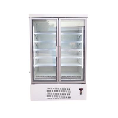 China Single-temperature Vertical Glass Door Freezer Supermarket Refrigerator Commercial Frozen Food Display Freezer Showcase for sale