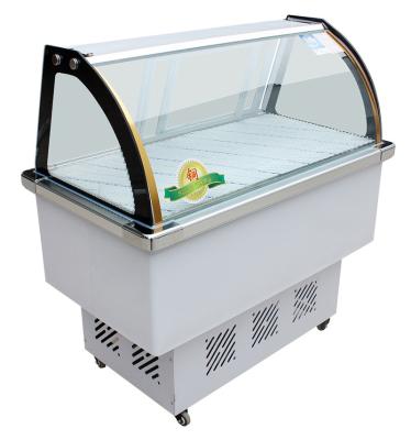 China Single-temperature supermarket ice cream display stand frozen freeze display chest refrigerated freezer for sale