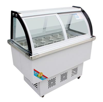 China Mini Single-temperature Glass Ice Cream Display Deep Freezer Chest Supermarket Commercial Freezer Showcase for sale