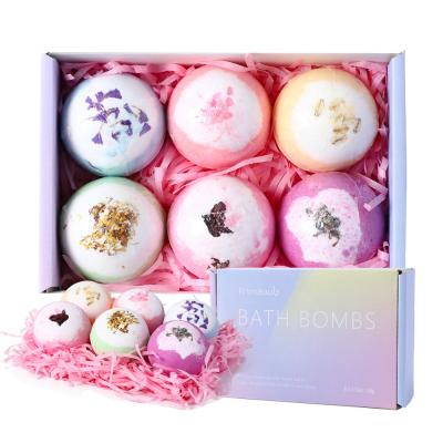 China Boby dropshipping hot sale bubble bath bombs private label package kids vegan natural handmade organic rose flower fizzy bubble bath bombs for sale