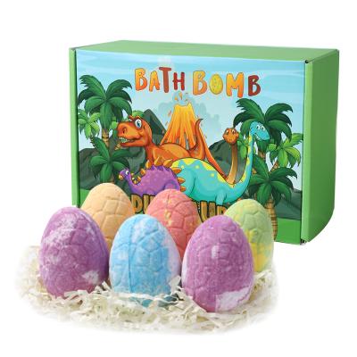 China Boby Private Label Scented Organic Bubble Egg Fizzies Surprise Dino Toy Dinosaur Bath Bombs for sale