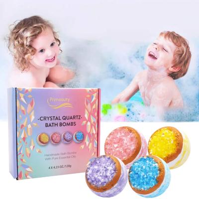 China Shea Butter Kids Himalayan Crystal Lavender Spa Fizzies Aromatherapy Geode Bath Base Cleansing Bomb Moisturize with Bath Salt for sale