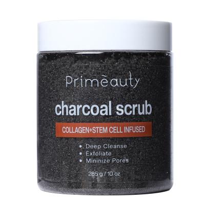 China Exfoliator Men Women Deep Facial Cleansing Sea Salt Black Exfoliator Hand Lip Body Skin Exfoliator Shower Scrub Natural Products Charcoal Body Scrub for sale