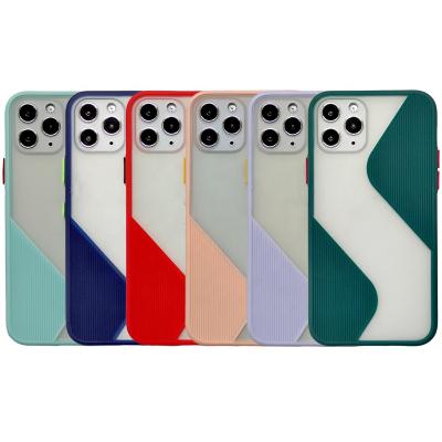 China Matte Phone S Shockproof Soft TPU Silicone Cover Skin-friendly Anti-fall Shape For iPhone 11/12/13 Case. for sale