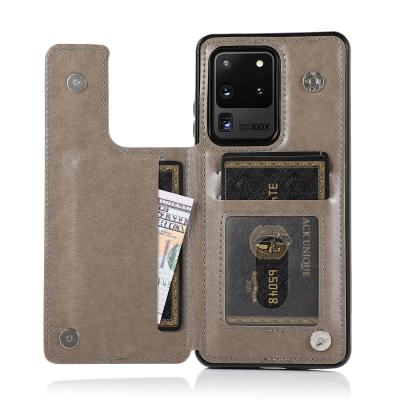 China Anti-fall Luxury Leather Phone Case Card Slot Cell Phone Wallet Shockproof Case For Samsung galaxy a52 s20 case for sale