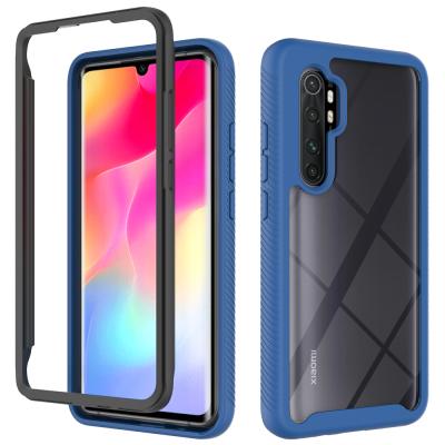 China Shockproof 3 In 1 Full Hard Clear Protect Mobile Cell Phone Case Cover For Xiaomi MI Note 10 Lite Phone Case for sale