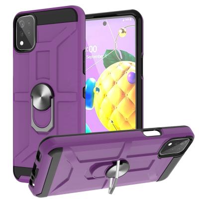 China Anti-fall Stand Holder Car Ring PC Phone Hard Case Anit-falling Armor Case For LG K53 Back Cover. for sale