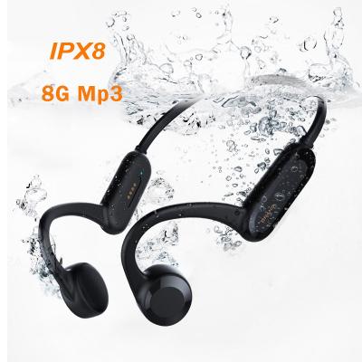 China Osteoconductive Bone Conduction Earphone IPX8 Sports Waterproof Running Fitness Open Ear Swimming Earphone With 8G Memory Headset for sale