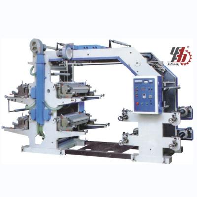 China Hotels High Speed ​​Automatic 4 Color PE LDPE HDPE Plastic Sheet Flexo Printing Machine for sale