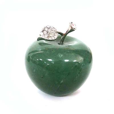 China China Factory Price Green Aventurine Apple Crystal Apple For Home Decor for sale