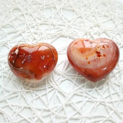 China China Wholesale Hand Carved Natural Crystal Carnelian Heart Gifts Healing Stones For Love Ones for sale