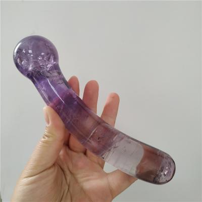 China China high quality quartz massage stick naturalamethyst massage stick crystal curved magic wands for sale