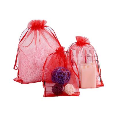 China Organza Mesh Osagen Fabric Cord Jewelry Pouches For Wedding Party Christmas Gifts Candy Bags for sale