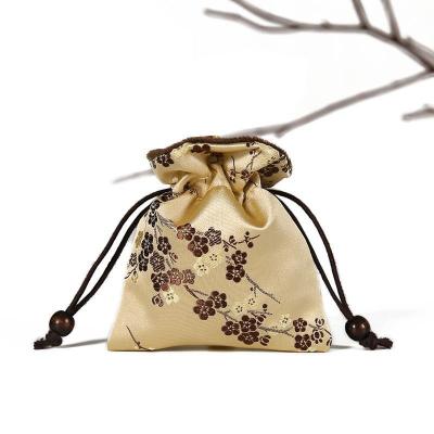 China 2022 Innovative Jacquard Brocade Products Satin Bag Jewelry Gift Satin Bag Drawstring Silk Satin Bag for sale