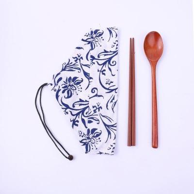 China Fashion China Supplier Wholesale Cotton Style Tableware Chopsticks Storage Bags Retro for sale