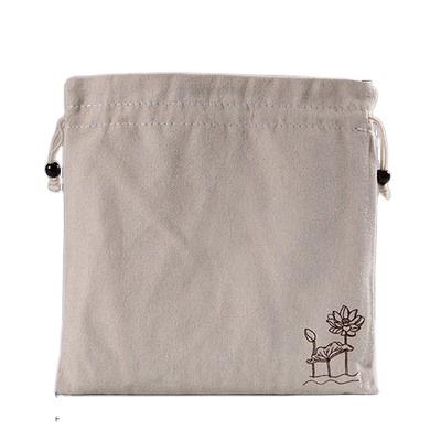 China Fashion Hot Selling Eco - Friendly Organic Cotton Velvet Drawstring Buddha Bead Bag for sale