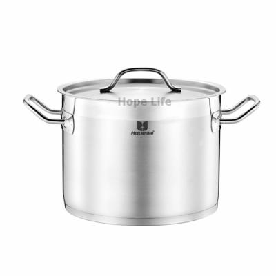 China General use for gas and induction cooker restaurant equipment cookware soup pot suitable for stainless steel pot stock multiple pots for soup for sale