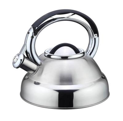 China Factory Supply Modern Whistling Kettle Stainless Steel Practical Silver Portable Kettle Travel for sale