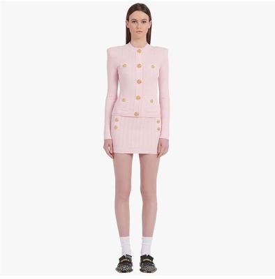 China Wholesale Regular Pink Color Soft Knitted Dress Sets Casual Sexy Knit Midi Bodycon Dress For Women for sale