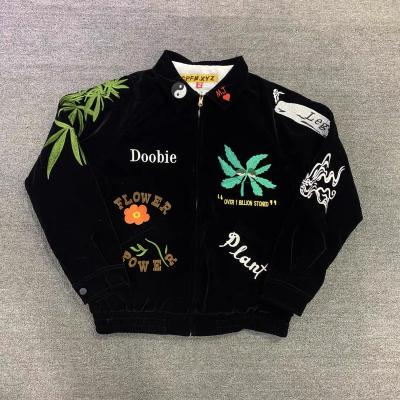 China OEM QUICK DRY velor wholesale bomber jackets male custom embroidery logo full all over velor racing nascar jacket for sale