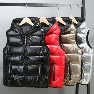 China Winter Warm Men Logo Sleeveless Hooded Bubble Puffer Anti-wrinkle Vest OEM Custom Jacket Vests Invest For Men for sale