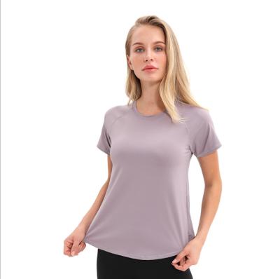 China Wholesale QUICK DRY High Quality Active Top T-shirt Gym Wear Yoga Short Sleeve Sports Women Fail Top for sale