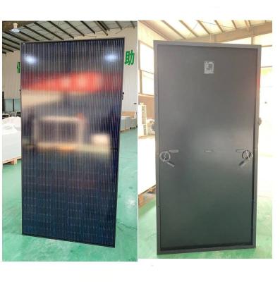 China Newest Design 166mmx83mm Mono Mono Solar Panel 400watt 450w Black Monocrystalline Photovoltaic Modules for sale