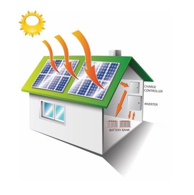 China Home home used 5kw off-grid solar elerctrical home solar power plant battery system for sale