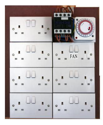 China Sealed UK Hydroponics 16way MDF Timer Panel For Grow Lighting for sale