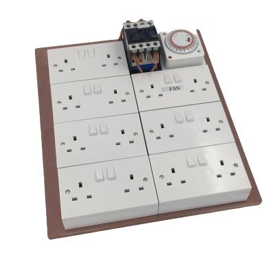 China Industrial Indoor Hydroponics Grow Timer Relay 12way/16way MDF Timer Panel for sale