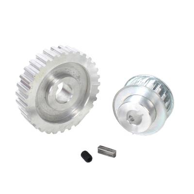 China Building Material Stores 2pcs Metal Pulley Gear Motor Belt Gear Drive Synchronous Wheel C2-15-027G for sale