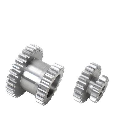 China Building Material Stores 2pcs High&low Metal Transmission Gear Lathe Main Shaft Double Double Gear for sale