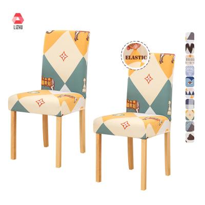 China Durable Pattern Designer The Cat Catches Chair Back Cover Red And Gold Damask Chair Cover Wedding Printed Chair Cover for sale