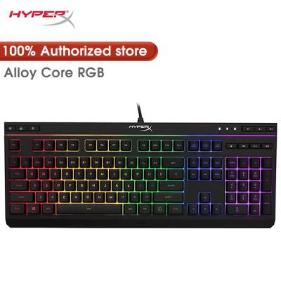 China 100% Original Membrane Wholesale Price In Running HyperX Kingston Alloy Core Membrane RGB Gaming LED Lighting Wired Keyboard for sale