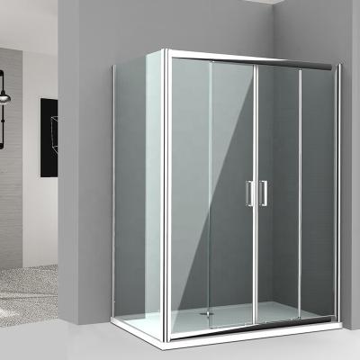 China 2021 Modern Hot Sale Bathroom Shower Cabin Prefab Tempered Glass Sliding Shower Room Shower Cubicles for sale