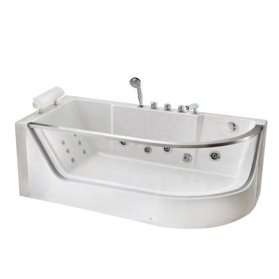 China New Indoor Rectangle Body Massage Tubs Freestanding Massage Tubs And Whirlpools With Stained Glass for sale