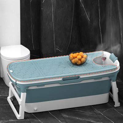 China Folding Freestanding Bathroom Folding Portable Plastic Adult Baby Tub Mobile Foldable Bathtub for sale