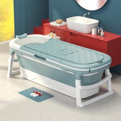 China Folding New Plastic Collapsible Portable Collapsible General Bath Adult Barrel 152 cm Large Bath Tubs Folding Plastic Tub for sale