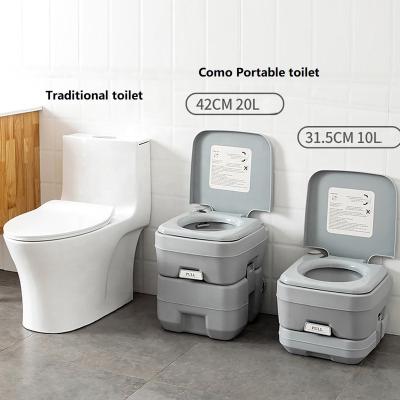 China Hidden Tank 10L Mobile Toilet With Single Outlet Plastic Amazon Outdoor Camping Hot Selling Portable Toilet For Sale for sale