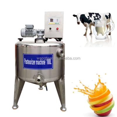 China Water Circulation Cooling Food Grade 304 100 200 300 500 Batch Egg Pasteurization Fruit Juice Milk 50L Pasteurizer Machine for sale