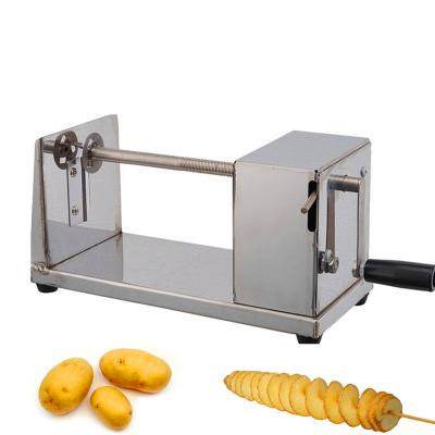 China 2022 High Efficiency Automatic Hot Selling Electric Potato Twisted Cutter With Counter Manual Potato Chips Cutting Machine for sale