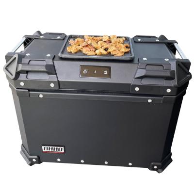 China Waterproof Aluminum Box 38L Motorcycle Barbecue Features Aluminum Side Boxes Box Motorcycle Side Case for sale