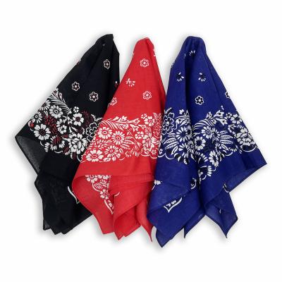 China Rock Multifunctional Square Bandanas 55x55cm Bandanas 55x55cm Headwear Women Cotton Scarf Headbands Headbands Hair Accessories for sale