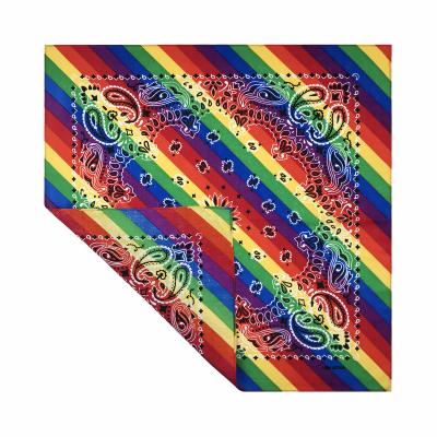 China Lesbian LGBT Pride Gay Pride Stripes Friendship Outdoor Activities Rainbow Wristband Wristband Headband Scarf Bandana for sale