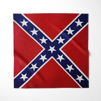 China Hot Trendy Confederate Promotional Custom Design Flag 100% Cotton Printed Country Printed Bandana for sale