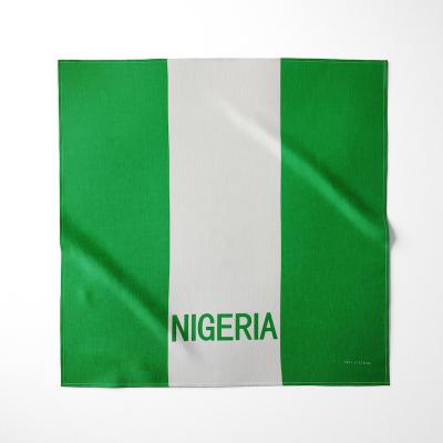 China Hot Fashionable Wholesale Nigerian Bandanna Square And Multifunctional Nigeria Flag Bandana Mask for sale