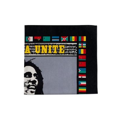 China Outdoor Activities Cheap Wholesale Jamaica Bob Marley Print Kerchief Cotton Bandana Headband Scarf from factory directly for sale