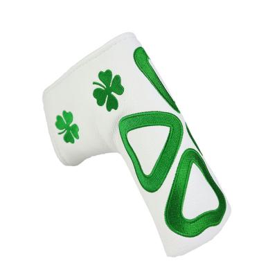 China Protect Golf Clubs Golf Club Headcovers Moon Club Blade PCB Large Exquisite Clovers ANNIU PU Leather for sale