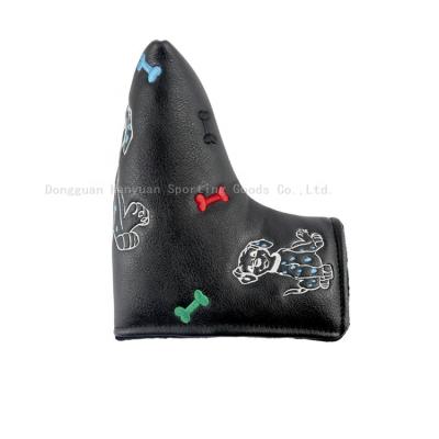 China Protect Golf Clubs Golf Club Headcovers Moon Waterproof Club Blade Bone Dog PCB Headcover Putter Cover PU Character Magnetic Head Cover for sale